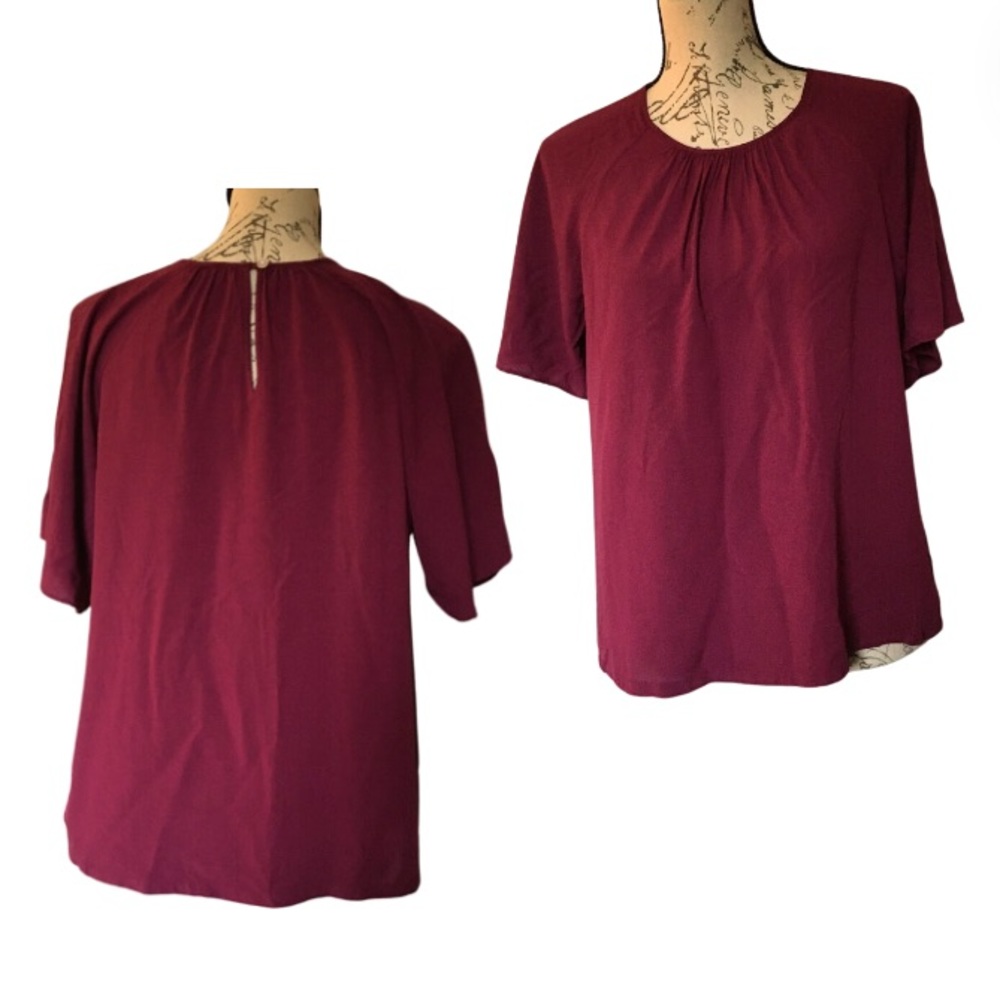 Loft Outlet Flowy Split Back Lightweight Shirt - image 1